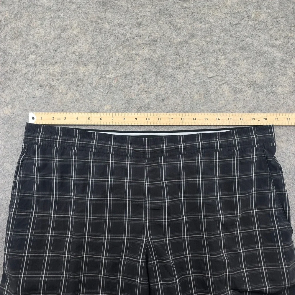 Adidas Plaid Athletic Performance Golf Shorts Men XL Black Climalite Train 10.5